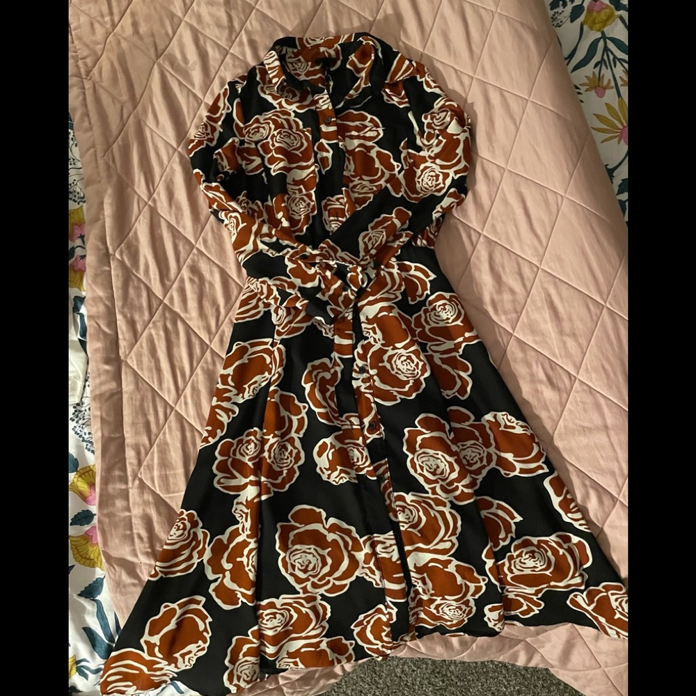 Floral Shirt Dress